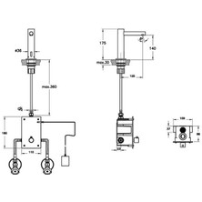 Vitra Liquid A4279439 Yüksek Lavabo Bataryası Soldan Kullanım Parlak Siyah