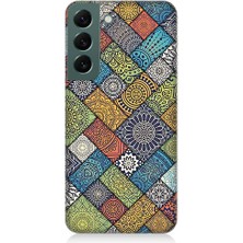 Teknomeg Samsung Galaxy S22 Uyumlu Renkli Desen  Desenli Silikon Kılıf