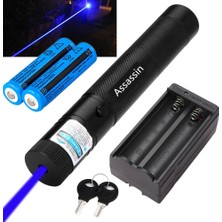 Fuhao 900MILEM Mavi Mor Işık Lazer Kalem Yakınlaştırma Işını Şarj Edilebilir Lazer (Yurt Dışından)