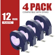 Fuhao Dymo4 Pk Letratag Yedek Uyumlu Şeffaf Etiket Bantı Etiket Yapıcı Lt (Yurt Dışından)