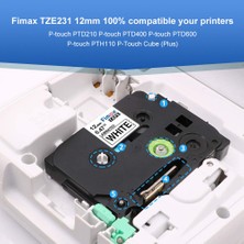Fuhao 4 Paket Tarzı 18 mm Uyumlu Brother TZ-231 Tze P-Touch Etiket Bantı Seti (Yurt Dışından)