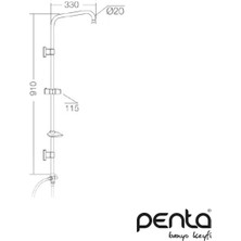 Penta Duş Sistemi - Siyah 8869B