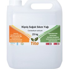 Tito Kişniş Soğuk Sıkım Yağı Coriandrum Sativum 25 kg