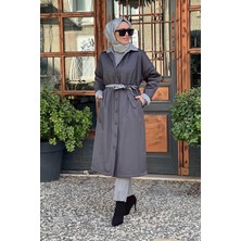 Miss Dalida Triko Astarlı Rüzgarlık Kap T25K-8019 Antrasit