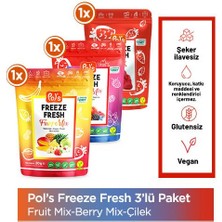 Pol's Freeze Fresh Berry Mix 16 g, Fruit Mix 20 g, Çilek 15 g