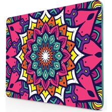 Decovetro Cam Kesme Tahtası ve Sunumluk Yaprak Mandala Desenli 30x40 Cm
