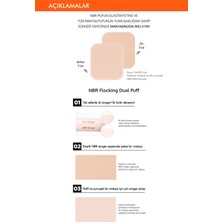 Missha Nbr Flocking Dual Puff  - Makyaj Pufu 2'li