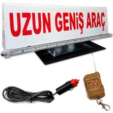 Tim Uzun ve Geniş Araç Tabelası Tepe Lambası Led Çakarlı 12 V