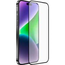 Urr iPhone 16 Pro 3D Resin Edge Cam Ekran Koruyucu Siyah