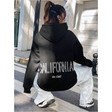 Afro Giyim  California Usa Coast Sırt Baskılı Oversize Hoodie