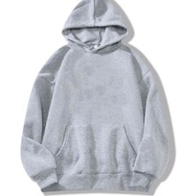 Afro Giyim  Oversize Düz Baskısız Sweatshirt Hoodie