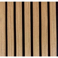 Vera Dekor 100 x 275 cm Teak Akustik Panel /4mmkeçe/9mm Çıta /mdf