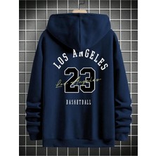 Afro Giyim  Losangeles 23 Basketball Baskılı Oversize Hoodie