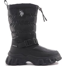 U.S. Polo Assn. Poretta Kız Çocuk Çizme Siyah Renkli Dayanıklı Malzeme ile Rahat Kullanım