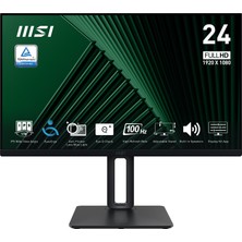 Msı 23.8" Pro MP245PG 1920X1080 (Fhd) 16:9 Flat IPS 100HZ 1ms Adaptıve-Sync Pıvot Monıtor