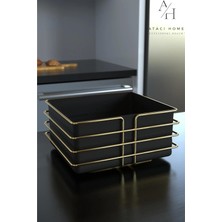 Atacı Lüx Paslanmaz Gold Altın Ekmek Sepeti ve Nihale Ekmeklik 2'li Set