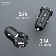 Konfulon C79 USB ve Type-C Çıkışlı Araç Içi Çakmaklık Şarj Cihazı