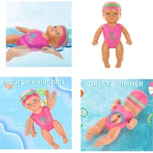 Trust Store Küvette Havuzda Kendiliğinden Yüzen Kurmalı Swimming Baby Yüzen Bebek - Banyo Oyuncağı 10 cm