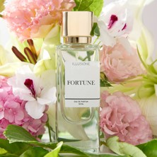 Illusione Fortune EDP Kadın Seyahat Boy Parfüm 10ml | Vanilya-Çiçeksi-Amber | Narenciye, Paçuli, Sedir, Sandal
