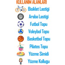 Telvesse 5'li Set Top Şişirme Iğnesi Seti  Voleybol Basketbol Futbol Bisiklet Pilates Şişirme Seti ART005