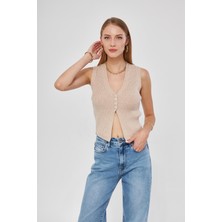 Fitilli Yelek Kadın Bluz Y3107