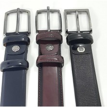 Fiyra 3093 Lacivert Rugan Üst Sınıf  Deri 3,5cm Erkek Kemer