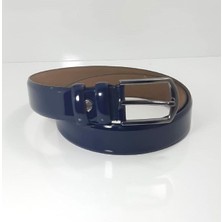 Fiyra 3093 Lacivert Rugan Üst Sınıf  Deri 3,5cm Erkek Kemer