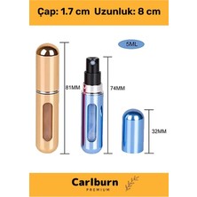 Özel Parfüm Şişesinden Doldurulabilir Taşınabilir Çanta Içi Mini Cep Parfüm Şişesi 5 ml x 4 Adet