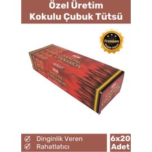 Özel Üretim Dinginlik Veren Meditasyon Çakra Enerji Rahatlatıcı Kokulu Çubuk Tütsü 6 x 20 Adet