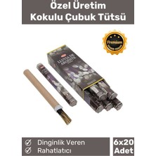 Özel Üretim Dinginlik Veren Meditasyon Çakra Enerji Rahatlatıcı Kokulu Çubuk Tütsü 6 x 20 Adet