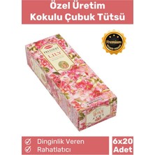 Özel Üretim Dinginlik Veren Meditasyon Çakra Enerji Rahatlatıcı Kokulu Çubuk Tütsü 6 x 20 Adet