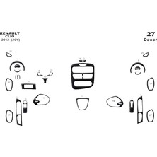 Mars Cockpit Design Renault Clio 2012-2019 Konsol-Torpido Kaplama 27 Parça