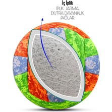 Telvesse Voleybol Topu Soft Kamuflaj Pompalı Set Yumuşak Dokunuş Volleyball Renkli No:5