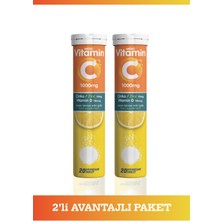 MDC ÜÇLÜ GÜÇ (Vitamin C, Çinko ve Vitamin D) 20 Efervesan Tablet 2'li Avantajlı Paket