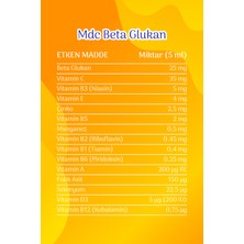 MDC Beta Glukan Şurup (Beta Glukan, Multivitamin, Selenyum, Folik Asit) 150 ml