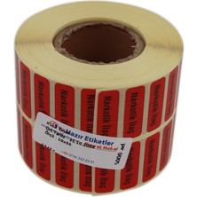 Narkotik Ilaç Etiketi 30MM x 10MM 5000 Adet Kuşe Rulo Etiket