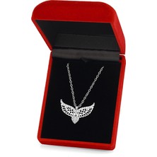 Forentina Gümüş Kaplama Zirkon Taşlı Melek Kanadı Kolye PS2303