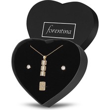 Forentina Tria Modeli Kolye Küpe Yüzük Takı Seti PS2390