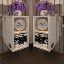 Kenzlife Kenzlife Komodin Lothario 2 Li Set Komidin 42 x 20 x 19 cm Duvara Monte Askı Aparatlı