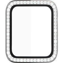 Habilis Apple Watch 9/8/se/7/6/5/4/3/2/1 Seri 45MM 44MM 42MM 41MM 40MM 38MM Uyumlu Parlak Taş Işlemeli Şık Işıltılı Renkli Kasa Ekran Koruyucu