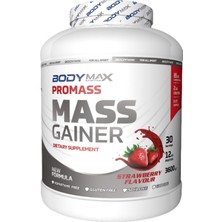 Bodymax Promass Mass Gainer 3600 gr Çilek Aromalı + Amino Asit 400 Tablet + Shaker