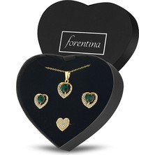 Forentina Altın Kaplama Kalpli Takı Seti PS2216