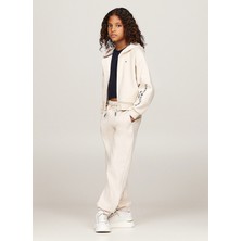 Tommy Hilfiger Düz Kız Çocuk Bej Sweatshırt KG0KG08191ADZ