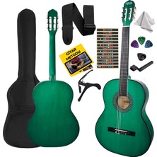 Midex CG-34GR Kaliteli 34 İnç 1/2 Juniur Çocuk Gitarı 4-8 Yaş Arası (Çanta Capo Nota Sticker Askı Pena Metod)