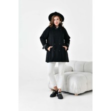 FTZ Women Kadın Kaşe Kaban  Siyah 30948