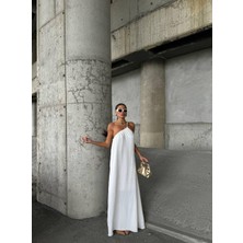 Butik Ayarlanabilir Tek Askılı Siyah Elbise