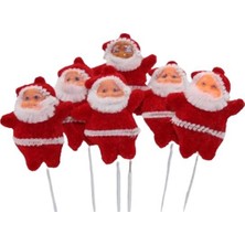 Kidspartim Yılbaşı Noel Baba Çubuklu 5 cm 6'lı Süs
