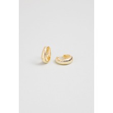 So CHIC Bella 18 Ayar Sarı Altın Kaplama Gümüş Halka Küpe