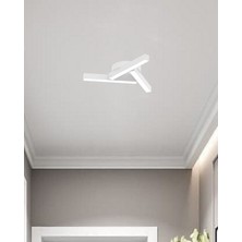 Hegza Lighting Mirador (Beyaz Kasa, Beyaz Işık) Ledli Modern Plafonyer LED Avize Salon Mutfak Oturma Odası Antre Hol Çocuk Odası LED