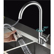 Yedi Yapı Spiralli Fonksiyonel Başlıklı Mutfak Evye Bataryası Inox